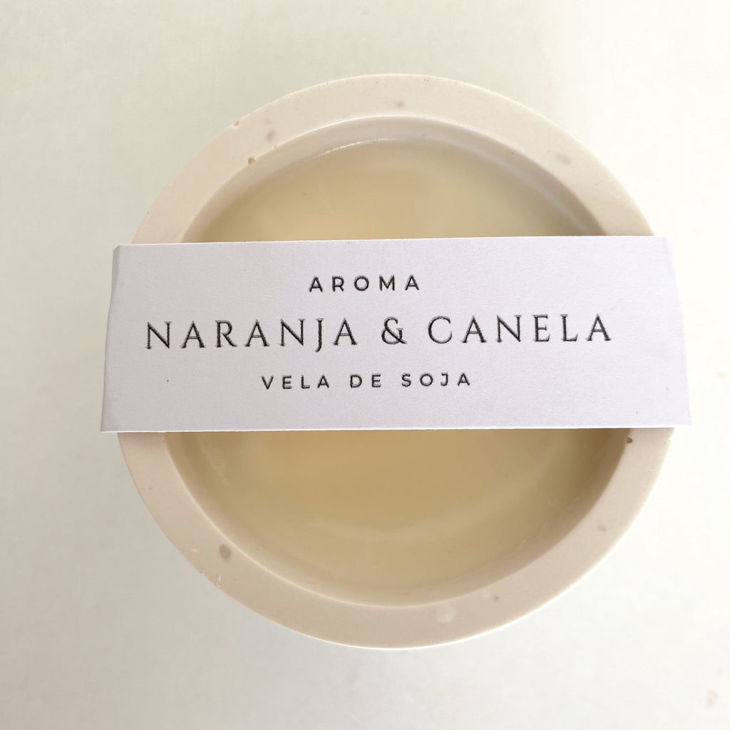 VELA AROMÁTICA NARANJA Y CANELA 200gr