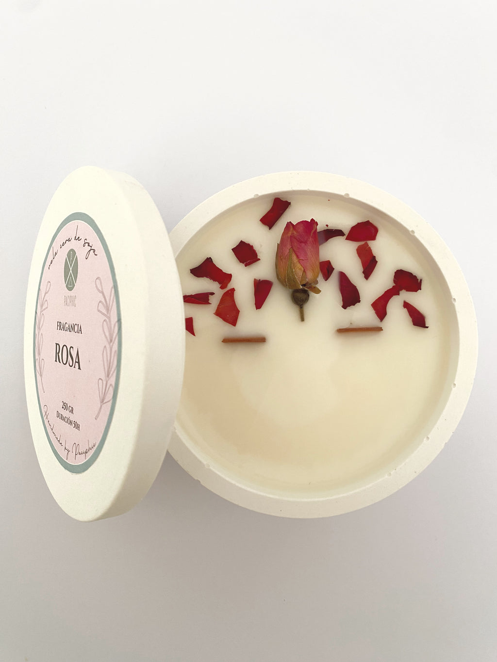 VELA FLORAL ROSAS 200gr