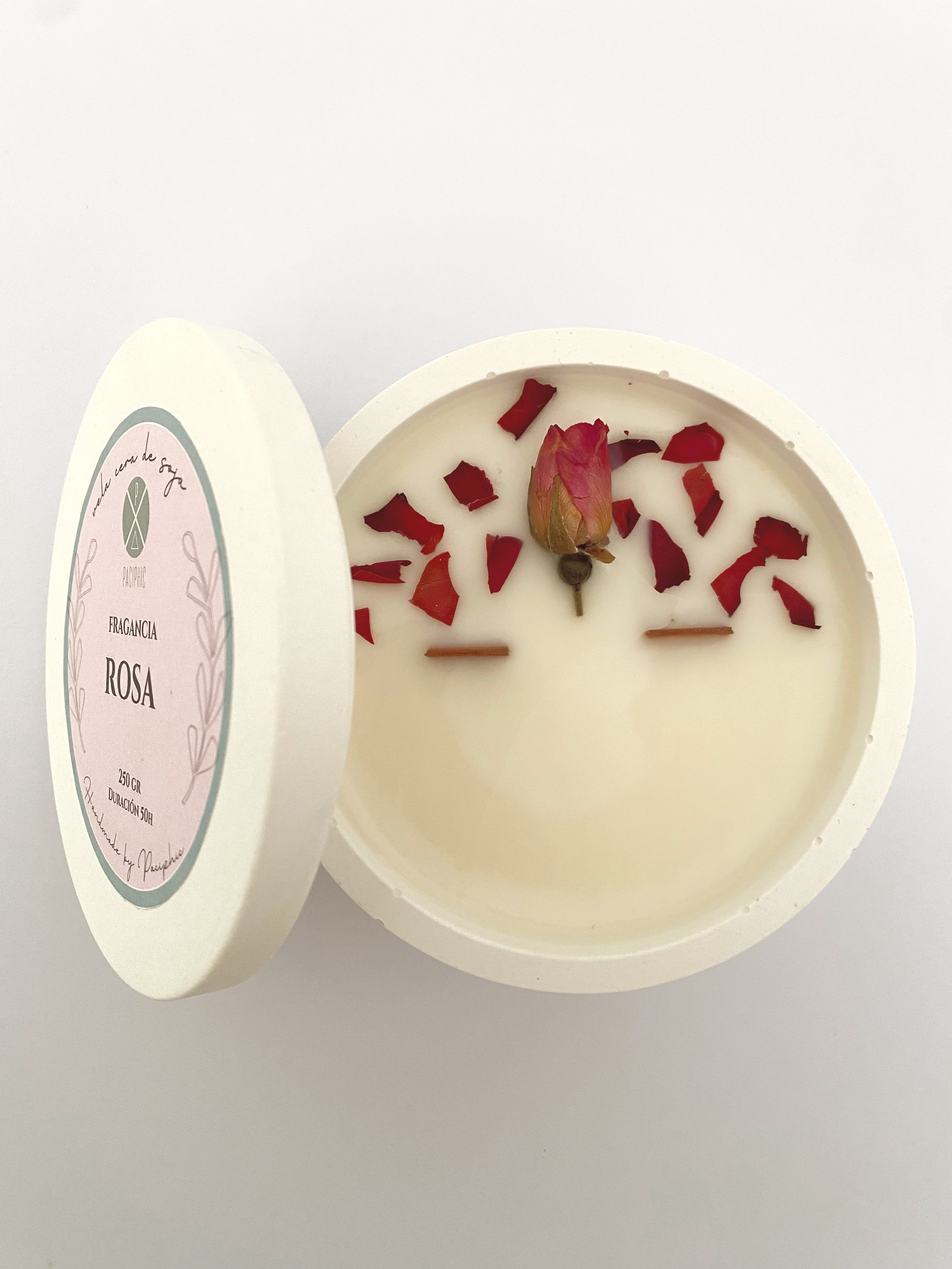 VELA FLORAL ROSAS 200gr