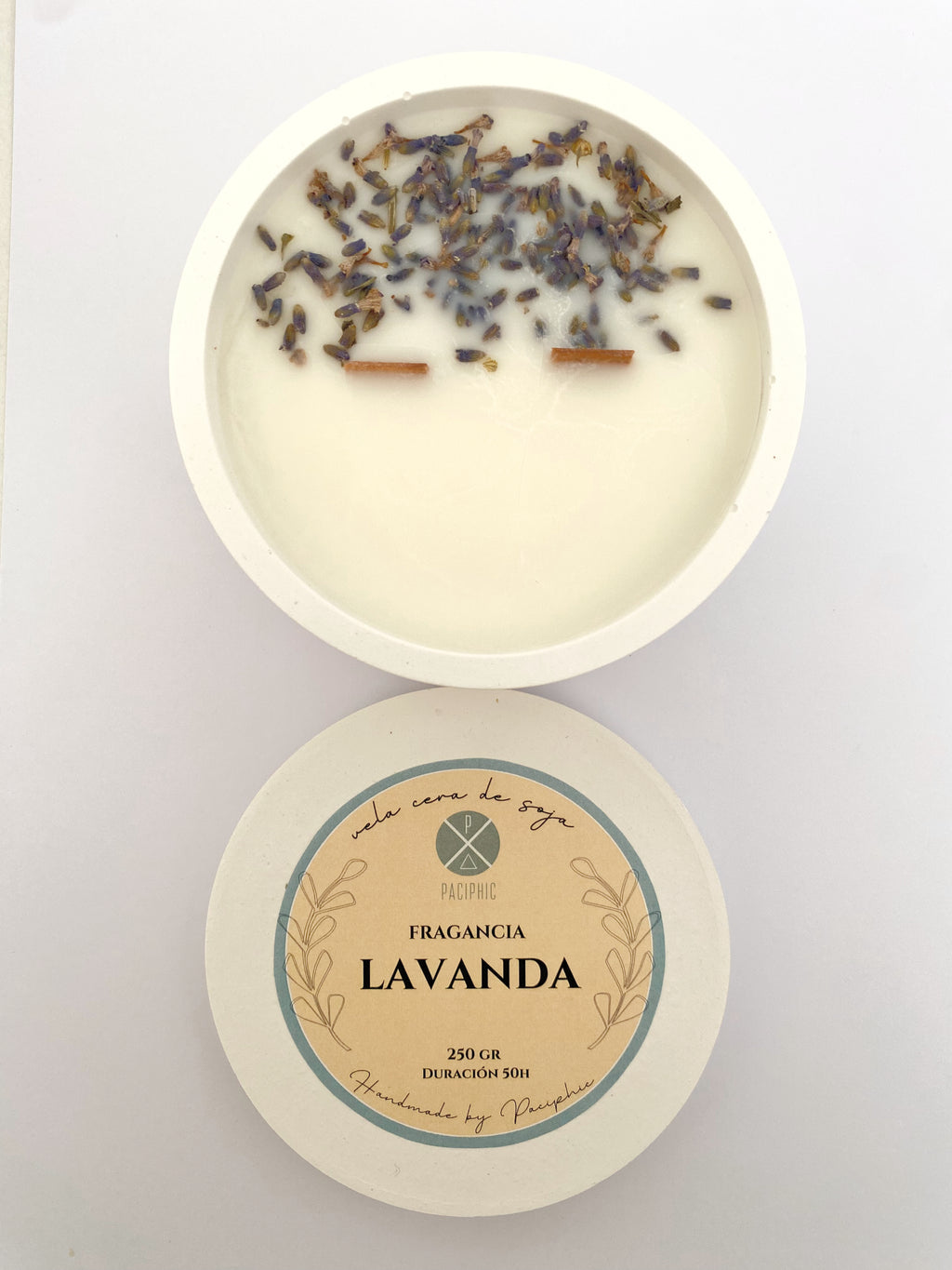 VELA FLORAL LAVANDA 200gr
