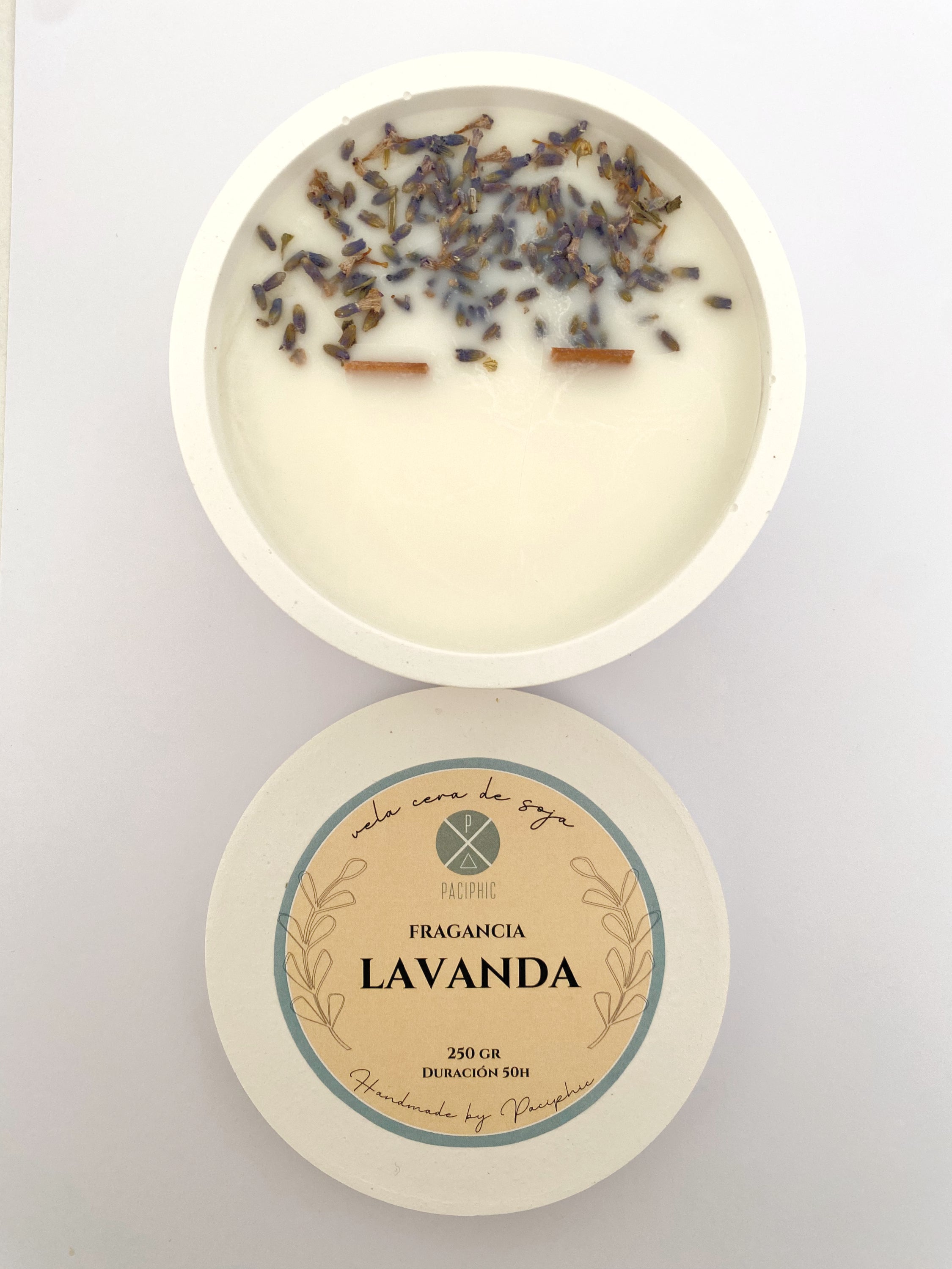VELA FLORAL LAVANDA 200gr