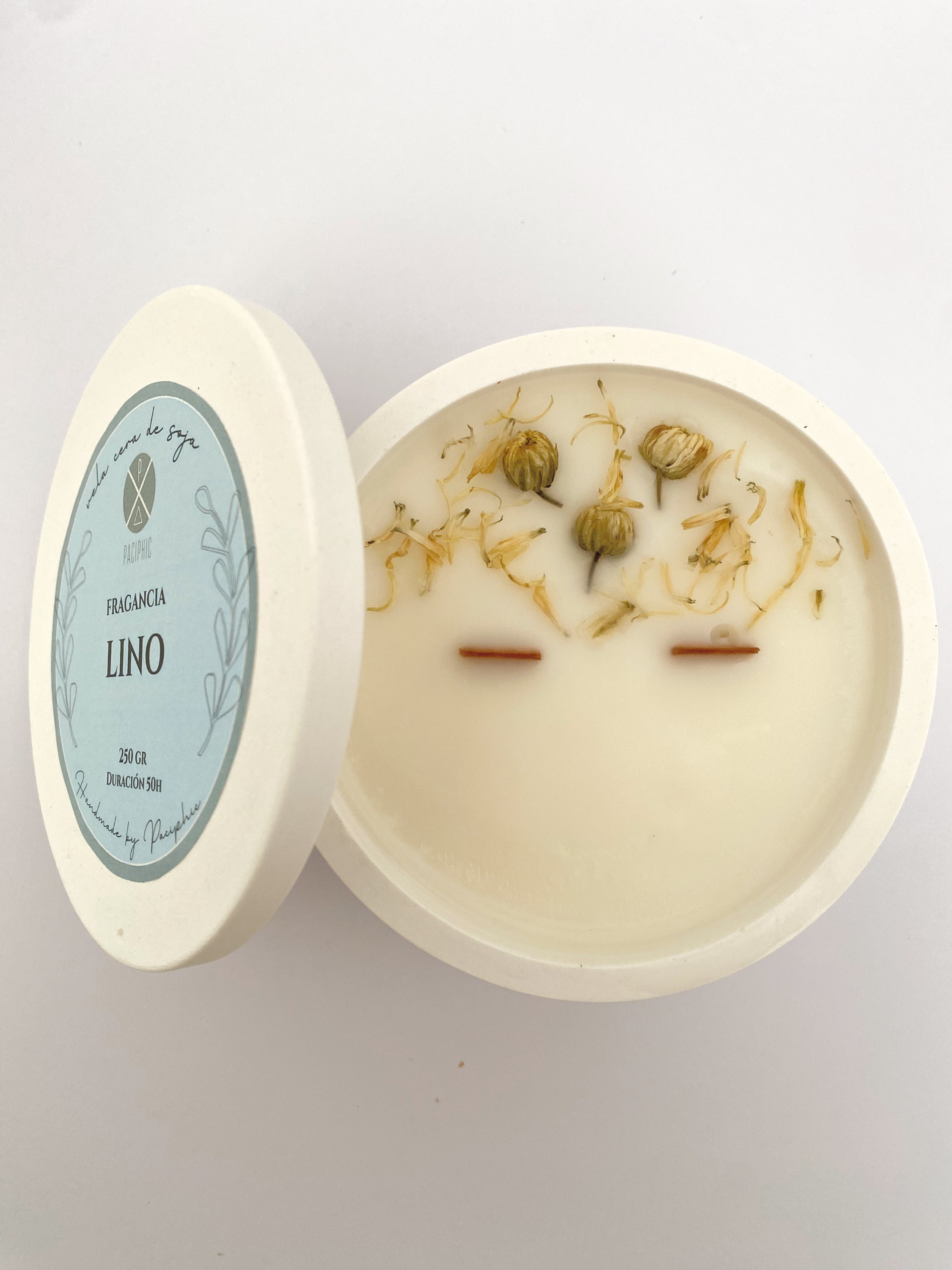 VELA FLORAL LINO 200gr