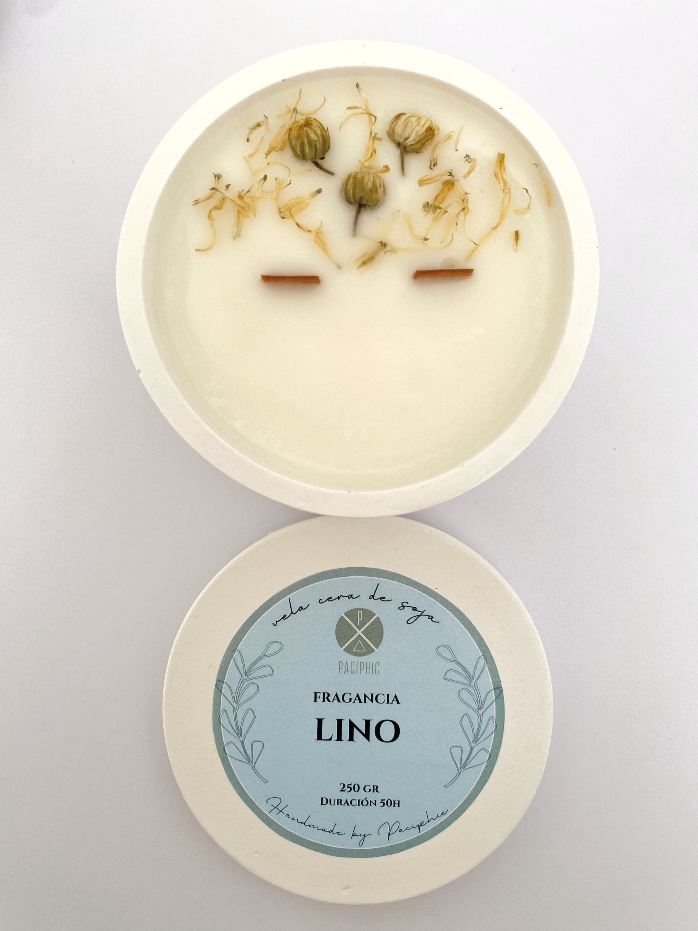 VELA FLORAL LINO 200gr