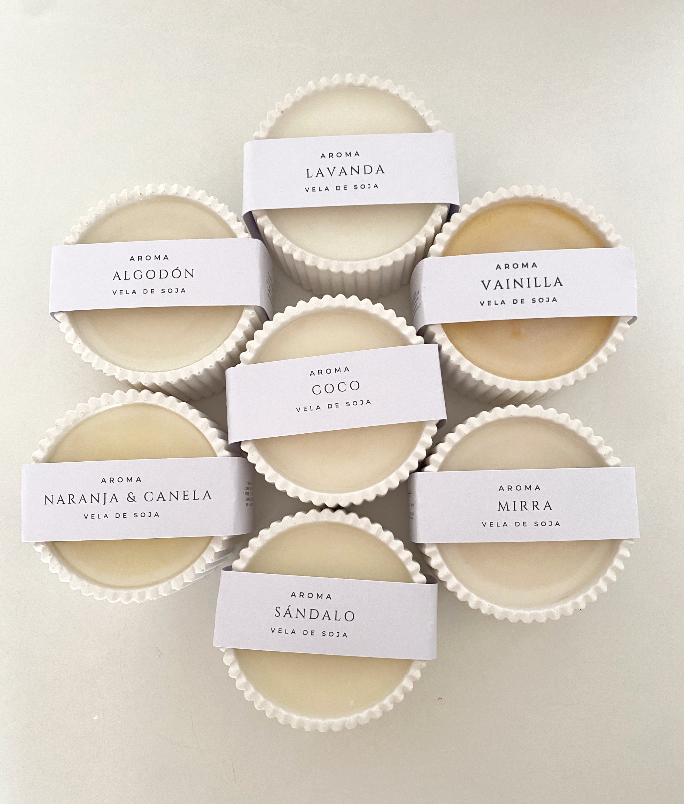 PACK 7 VELAS BASICS 90gr